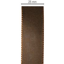 Artikel Taftband Braun 25mm x 50m auf Rolle für Dekoration