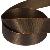 Artikel Taftband Braun 25mm x 50m auf Rolle für Dekoration