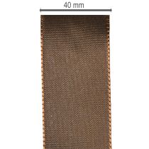 Artikel Geschenkband Taft 40mm Braun glänzend 50m