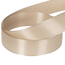 Artikel Dekoband Satin Beige Taftband 25mm x 50m