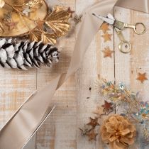 Artikel Dekoband Taftband Rolle 40mm 50m Beige
