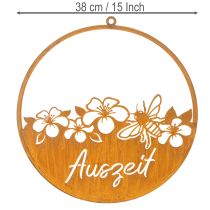Artikel Dekoring Metall Rost Deko Blumen „Auszeit“ Edelrost Ø38cm