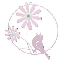 Artikel Dekoring Metall Hängedeko Blumen Rosa Pink Ø23cm 4 St