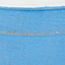 Artikel Dekoschale Übertopf Blau Metall Deko Shabby Ø17cm H8,5cm