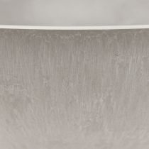 Artikel Dekoschale mit Fuß grau Ø19cm H8cm - Vielseitige Pflanzschale