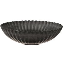 Artikel Dekoschale Rund Anthrazit Rillen Ø28cm Pflanzschale Modern
