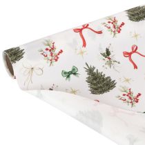 Artikel Dekostoff Meterware Weihnachten 35x120cm Motive Tannenbäume Schleifen 2 Rollen