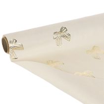 Artikel Tischläufer Polyester Schleifenmotiv 35x120cm Beige Creme 2 Stück