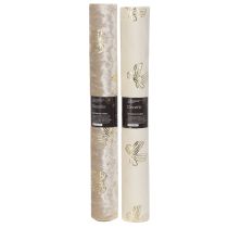 Artikel Tischläufer Polyester Schleifenmotiv 35x120cm Beige Creme 2 Stück