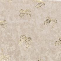 Artikel Tischläufer Polyester Schleifenmotiv 35x120cm Beige Creme 2 Stück