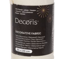 Artikel Tischband Dekostoff Beige Creme mit goldenen Schleifen 120x35cm