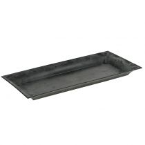 Dekotablett marmoriert Anthrazit 36x17cm 6St