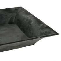 Dekotablett marmoriert Anthrazit 36x17cm 6St