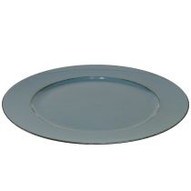 Artikel Dekoteller Kunststoff Petrol Braun Ø33cm - Elegante Tischdeko für Floristen
