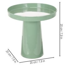 Artikel Dekoteller Metall Grün Rund 20 cm
