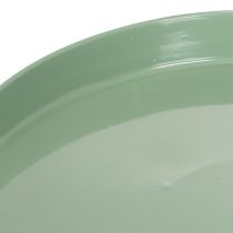 Artikel Dekoteller Metall Grün Rund 20 cm