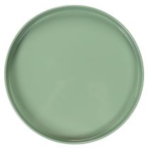Artikel Dekoteller Metall Grün Rund 20 cm