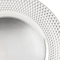 Artikel Dekoteller rund Kunststoff Deko Teller Silber Ø33cm