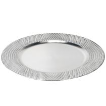 Artikel Dekoteller rund Kunststoff Deko Teller Silber Ø33cm