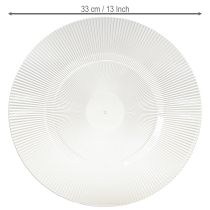 Artikel Dekoteller Rillen Klar Kunststoff Ø33cm für kreative Events
