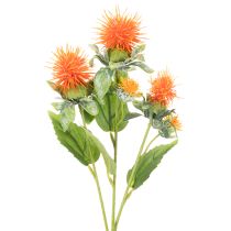 Artikel Künstliche Färberdistel orange 55cm Kunstblume für Innenbereich 4St