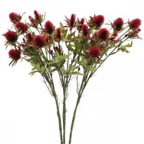 Artikel Distel Künstliche Blume Rot Burgund 10 Blütenköpfe 68cm 3St