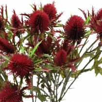 Artikel Distel Künstliche Blume Rot Burgund 10 Blütenköpfe 68cm 3St