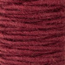 Artikel Wollkordel Bordeaux 55m für Floristik, Geschenkdekoration und DIY