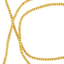 Wollfaden mit Draht Filzschnur Glimmer Gelb Bronze Ø5mm 33m