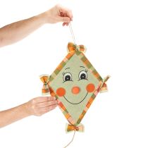 Artikel Deko-Drachen aus Papier mit Gesicht und Aufhänger, 40 cm, 2er-Set, bunt