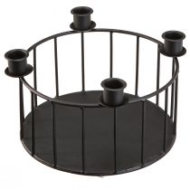 Artikel Drahtkorb Metall Dekokorb Kerzenhalter Schwarz Ø23,5cm