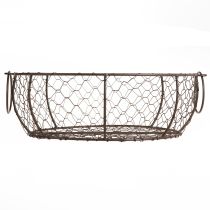 Artikel Drahtkorb Schale mit Henkel Braun Ø35/30/25cm 3er-Set Dekoration Aufbewahrung