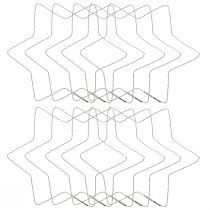 Artikel Drahtstern Wellenring Metall für Weihnachtskranz 20cm 10 St