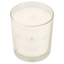 Duftkerze im Glas Duftkerze Weihnachten Weiß H8cm