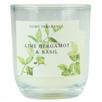 Duftkerze im Glas Bergamot Lime Basilikum Ø7,5cm H8,5cm