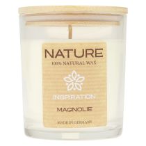 Duftkerze im Glas Naturwachs Wenzel Kerzen Magnolie 85×70mm