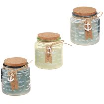 Artikel Duftkerzen im Glas Fische maritim Blau Grün 11cm 3er-Set kaufen