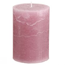 Artikel Durchgefärbte Stumpenkerzen Rosa Altrosa 70x100mm 4er Set für stilvolle Dekoration & Atmosphäre
