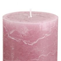 Artikel Durchgefärbte Stumpenkerzen Altrosa 70x100mm 4er Set - Romantische Dekoration