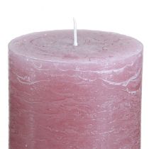 Artikel Elegante Altrosa Stumpenkerzen 70×80mm 4er Set für Tischdeko, Adventskranz und romantisches Ambiente