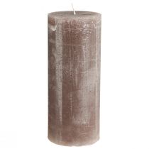 Artikel Durchgefärbte Braune Stumpenkerzen 85x200mm für stilvolles Ambiente, 2er-Set