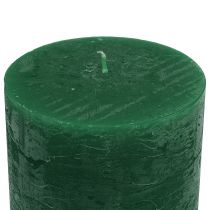 Artikel Durchgefärbte Kerzen Dunkelgrün 60x100mm 4 St