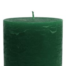 Artikel Durchgefärbte Kerzen Dunkelgrün 85x150mm 2 St