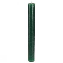 Artikel Dunkelgrüne Stabkerzen 34x300mm, lang brennend, 4er-Set für Dekoration & Ambiente
