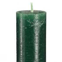Artikel Dunkelgrüne Stabkerzen 34x300mm, lang brennend, 4er-Set für Dekoration & Ambiente