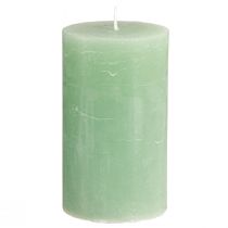 Artikel Durchgefärbte Kerzen Grün Jade Stumpenkerzen 70×120mm 4St für stimmungsvolle Dekoration