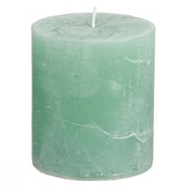 Artikel Durchgefärbte Kerzen Grün Jade Stumpenkerzen 70×80mm 4 St