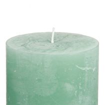 Artikel Durchgefärbte Stumpenkerzen Grün Jade 70×80mm 4er Set für Dekoration und Entspannung