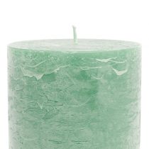 Artikel Durchgefärbte Kerzen Hellgrün 85x150mm 2 St