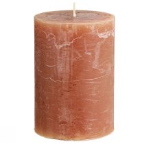 Artikel Durchgef&auml;rbte Kerzen Karamell, Stumpenkerzen 85&times;120mm, Gem&uuml;tliches Ambiente, 2er-Set